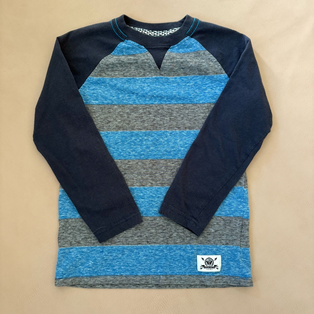 Shaun White Blue and Gray Long Sleeve Shirt